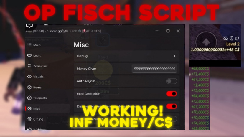 OP FISCH SCRIPT LYTH WORKING INF MONEY/C$ USE BEFORE PATCH!!