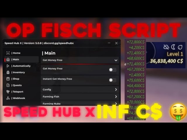 Best Fisch Script Speed Hub X INF C$ Use Before Patch! | INF C$, INF MONEY, DUPE