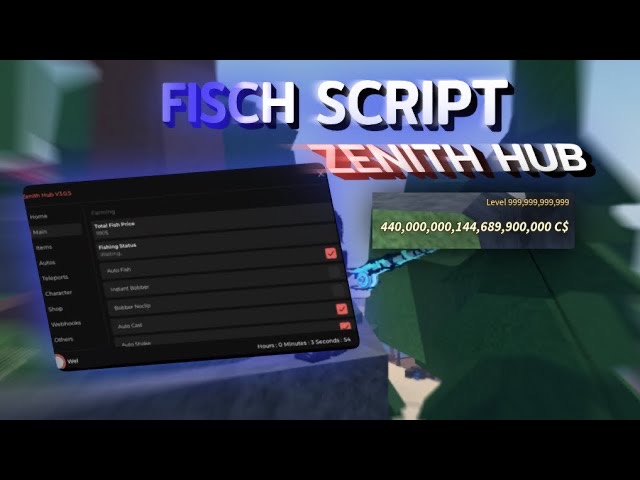 Op Fisch Hacks Zenith Hub script! INF C$/LVLS!