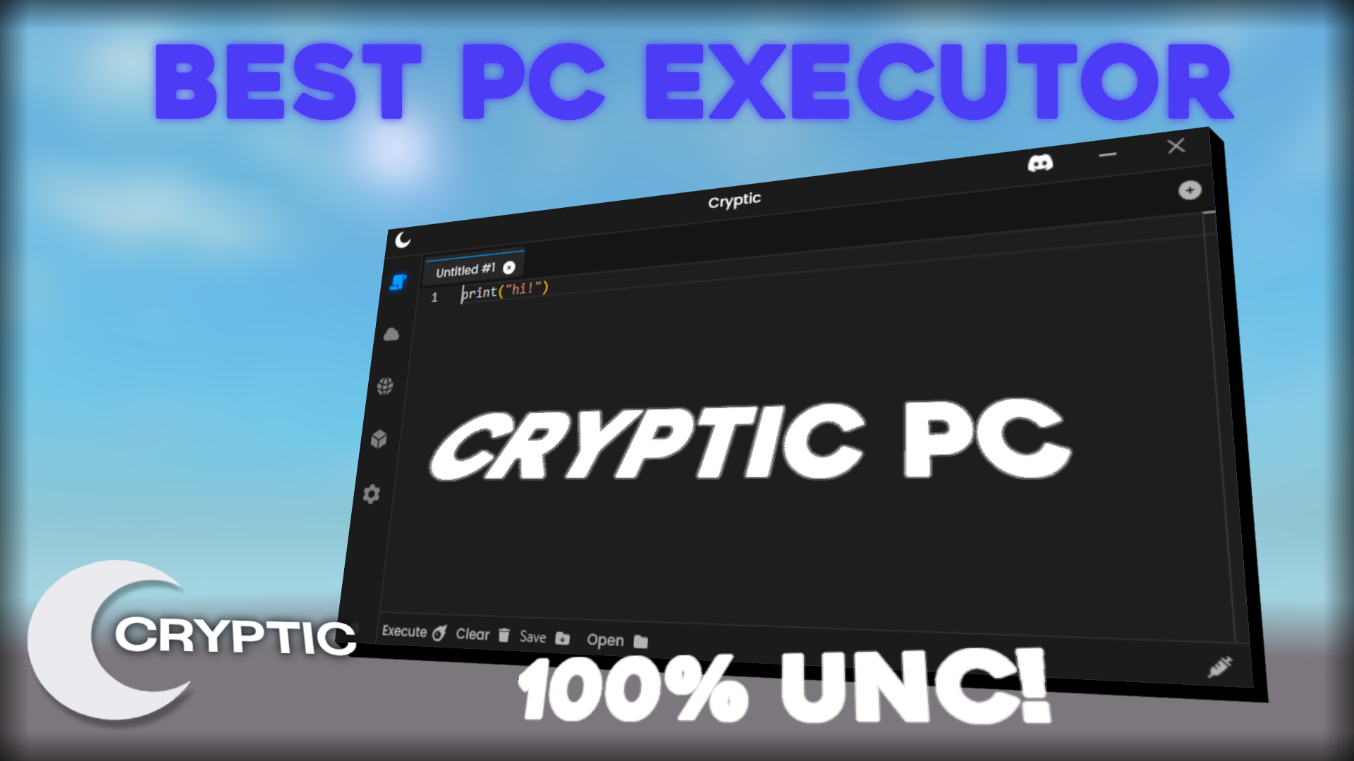 How To Get The Best Pc Executor! Cryptic PC | 100% UNC!